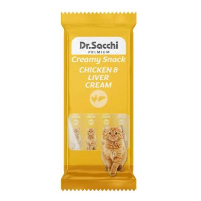 DR.SACCHİ CREAMY SNACK CİĞERLİ VE TAVUKLU KEDİ ÖDÜLÜ 4*14 GR.