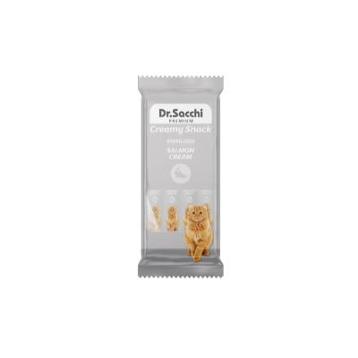 DR.SACCHİ CREAMY SNACK STERİLİSED SALMON KEDİ ÖDÜLÜ 4*14 GR.