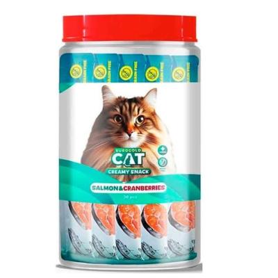 EUROGOLD CAT SOMON VE KIZILCIK SIVI KEDİ ÖDÜLÜ 30*15 GR.