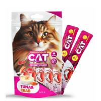EUROGOLD CAT TON BALIĞI VE YENGEÇ SIVI KEDİ ÖDÜLÜ 5*15 GR.