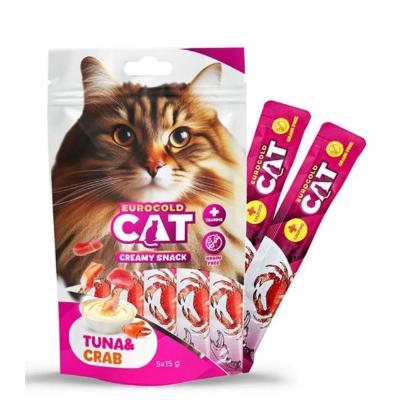 EUROGOLD CAT TON BALIĞI VE YENGEÇ SIVI KEDİ ÖDÜLÜ 5*15 GR.