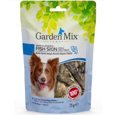 GARDENMİX BALIK DERİSİ SARGILI KEMİK KÖPEK ÖDÜLÜ 75 GR.