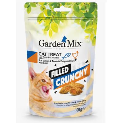 GARDENMİX TON BALIKLI VE TAVUKLU İÇİ DOLGULU KEDİ ÖDÜLÜ 100 GR.