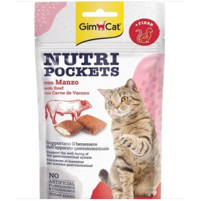 GİMCAT NUTRİPOCKETS  BİFTEKLİ MALT KEDİ ÖDÜLÜ 60 GR.