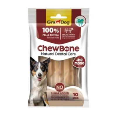 GİMDOG KÖPEK KEMİK BURGU NATUREL 10LU