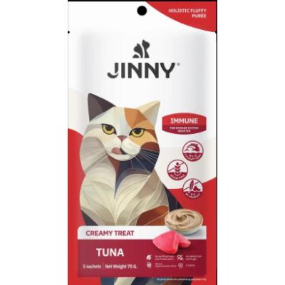 JİNNY CREAMY TON BALIKLI KEDİ SIVI ÖDÜL 5x15 gr