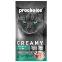 PROCHOİCE CREAMY CHİCKEN+TUNA KEDİ ÖDÜLÜ 4*15 GR.